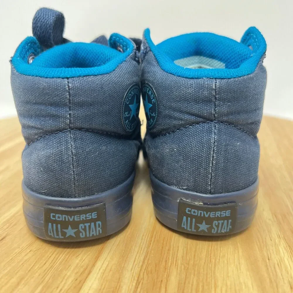 Converse All Star Toddler Baby Boys Blue High Top Sneaker Shoes Size 2